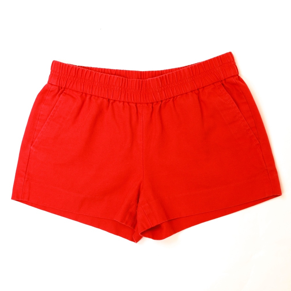 J.Crew Red 3" Boardwalk Pull-On Shorts